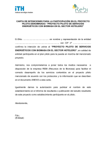 carta de intenciones para la participación en el proyecto piloto