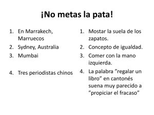 ¡No metas la pata!