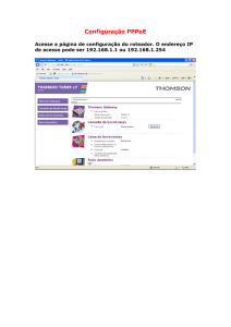 Configuração da rede Sem Fio