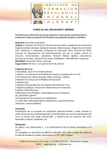 CURSO de VIH, SEXUALIDAD Y GÉNERO