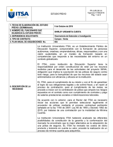 ESTUDIO PREVIO 1. FECHA DE ELABORACIÓN DEL ESTUDIO