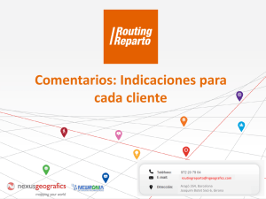 Comentarios: Indicaciones para cada cliente