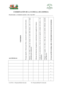 COORDINACIÓN DE LA PATRULLA DE LIMPIEZA