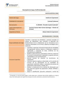 Analista de Capacitación: Descripción de Cargo y Perfil