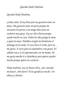 Querida Hada Madrina