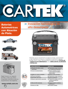 Ficha Tecnica BATERIA AUTOMOTRIZ CON ALEACION DE PLATA