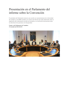 Presentación en el Parlamento del informe sobre la Convención