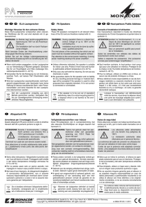 ELA-Lautsprecher Altoparlanti PA Haut-parleurs Public
