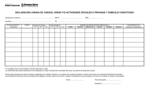 Declaración Jurada: Cargos, Horas y Domicilio Docente