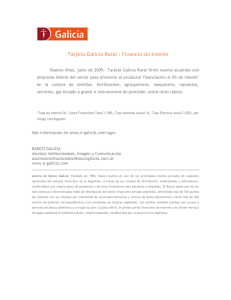 Tarjeta Galicia Rural : Financia sin interés