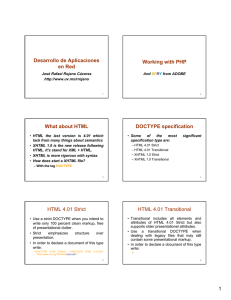 sessionX Desarrollo de Aplicaciones en Red Working with PHP