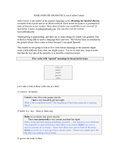 Five Verbs with Special Meanings in Preterite