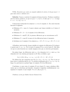 7.7.9. Demostrar que existe un conjunto infinito de enteros A tal que
