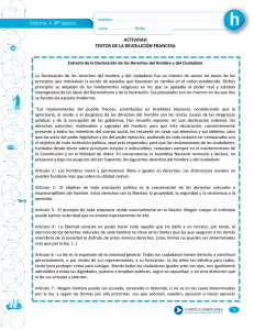 ACTIVIDAD TEXTOS DE LA REVOLUCIÓN FRANCESA