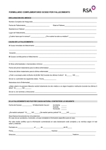 FORMULARIO COMPLEMENTARIO SCSSD POR FALLECIMIENTO