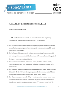 Análisis No.108 del MIKROKOSMOS. Béla Bartók