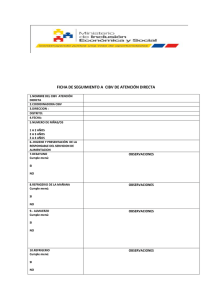 FICHA DE SEGUIMIENTO A CIBV DE ATENCIÓN DIRECTA