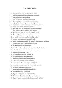 Oraciones Simples: Ejercicios de Gramática Española