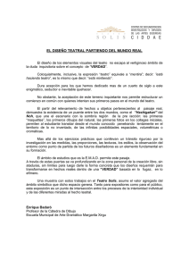 el diseño teatral partiendo del mundo real