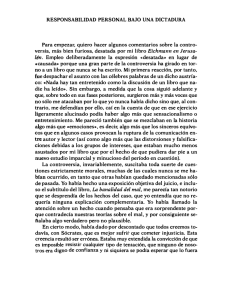 Responsabilidad personal bajo una dictadura