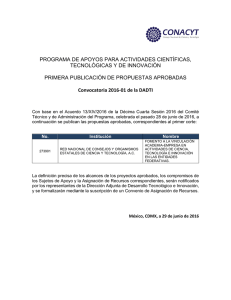 PROGRAMA DE APOYOS PARA ACTIVIDADES