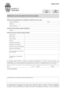 Modelo 1075 Solicitud de uso de las salas de los centros sociales