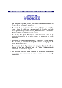 Bases para el Proceso de Auscultación en la Designación de