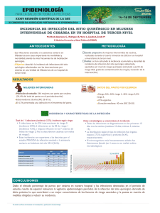 incidencia de infección del sitio quirúrgico en mujeres intervenidas