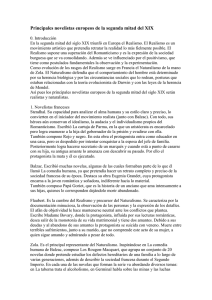 Principales novelistas europeos de la segunda