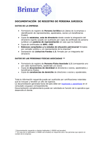 documentación de registro de persona juridica