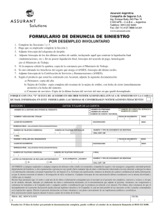Formulario de Siniestro por Desempleo