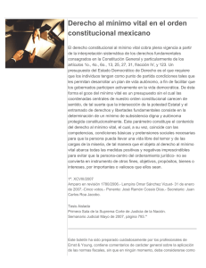 Derecho al mínimo vital en el orden constitucional