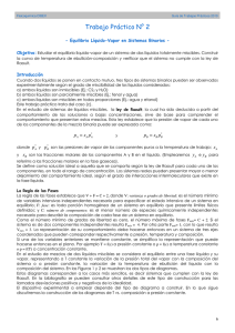 Equilibrio líquido-vapor de sistemas binarios