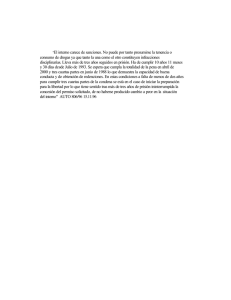 "El interno carece de sanciones. No puede por tanto presumirse la