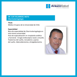 DR. LUIS VILLARROEL NIETO Otorrinolaringología