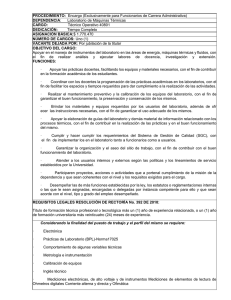 PROCEDIMIENTO: Encargo (Exclusivamente para Funcionarios de