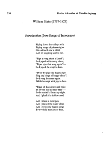 William Blake (1757-1827) Introduction (from Songs of
