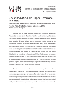 Análisis de 'Los Indomables' de Marinetti: Futurismo y Traducción