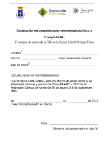 Declaración saber nadar - Federación Gallega Karate