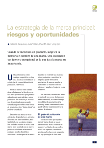 La estrategia de la marca principal: riesgos y oportunidades