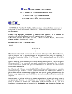 123 D.P.R. 865 (1989) PUEBLO V. ORTIZ DIAZ EN EL TRIBUNAL