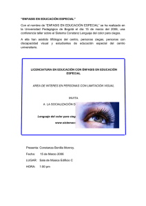 “ENFASIS EN EDUCACIÓN ESPECIAL” Con el nombre de