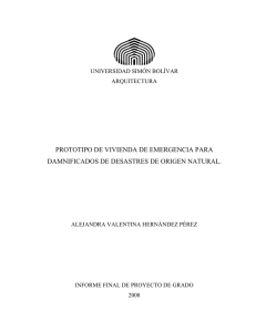 Prototipo de vivienda de emergencia para damnificados de