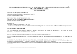 PRUEBAS LIBRES CONDUCENTES A LA OBTENCIÓN DEL