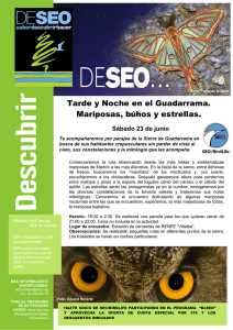 Tarde y Noche en el Guadarrama. Mariposas, búhos
