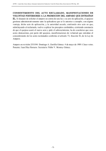 CONSENTIMIENTO DEL ACTO RECLAMADO, MANIFESTACIONES