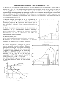 5.- Dado el diagrama TTT (abajo) de un acero al carbono eutectoide
