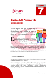 Capítulo 7. El Personal y la Organización