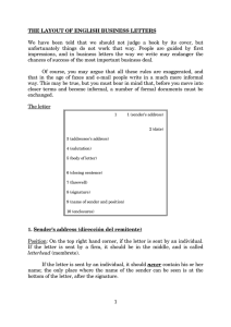 the layout of english business letters