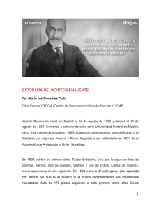 BIOGRAFÍA DE JACINTO BENAVENTE